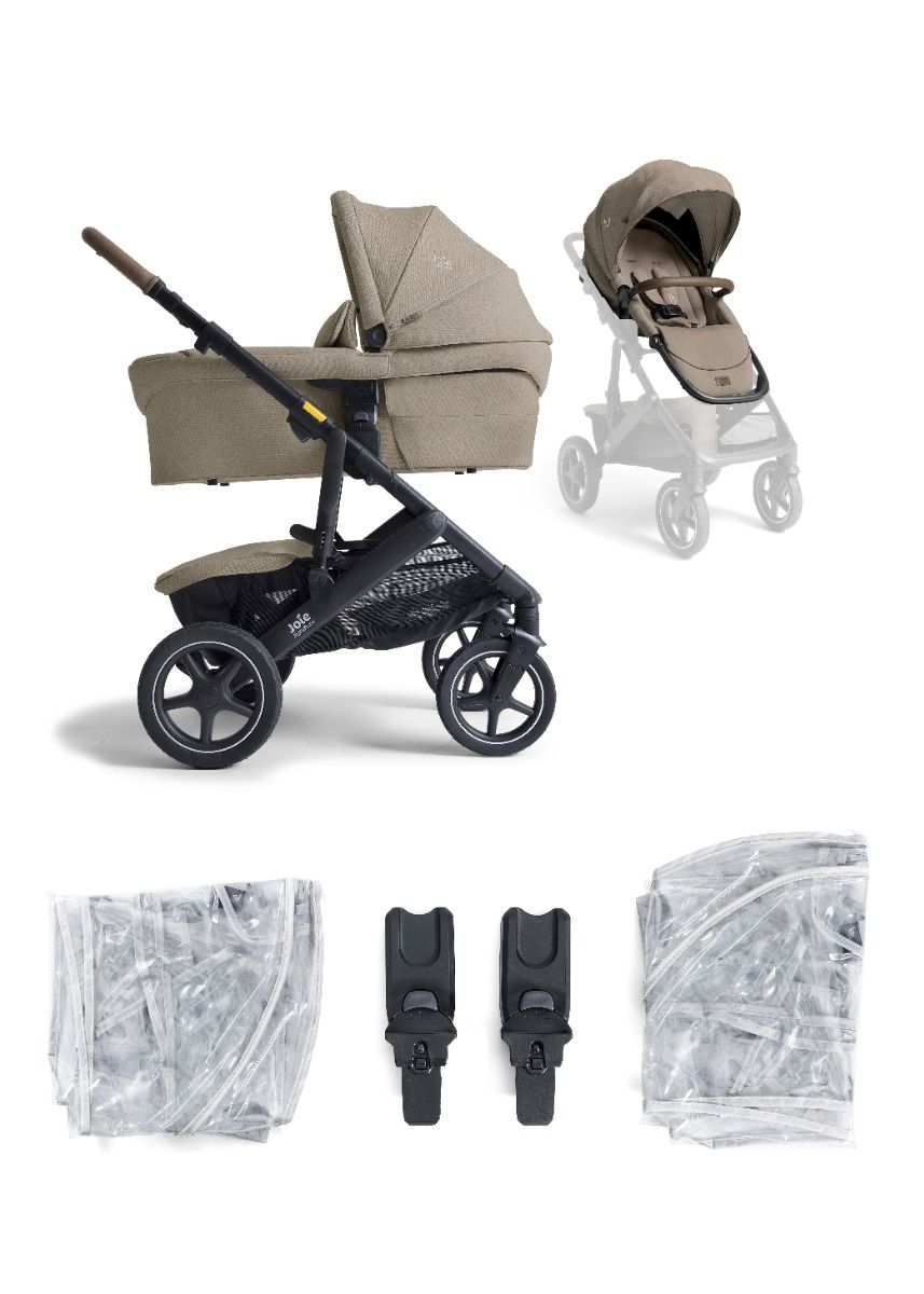 Kinderwagen Joie Signature Vinca Sandstone met Autostoel I-Snug I-Size Raven & Base null_10