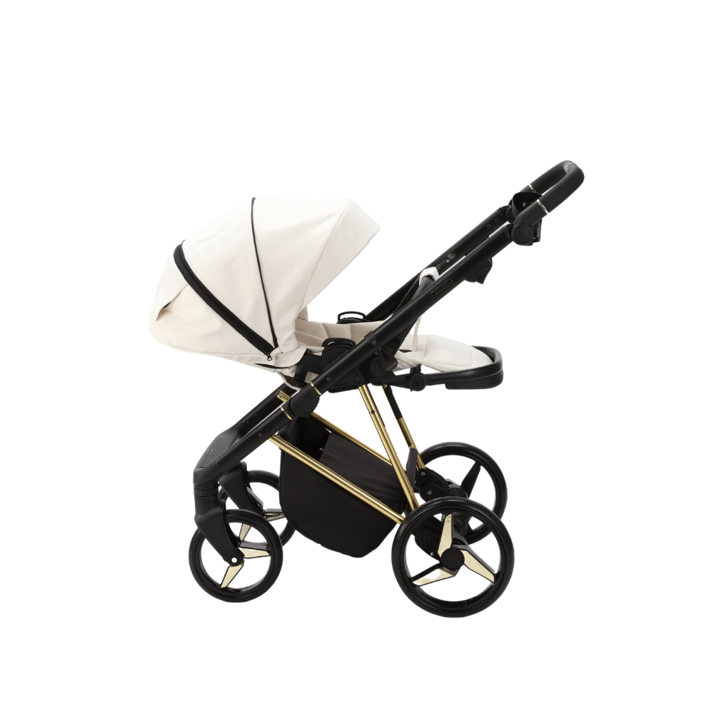 Kinderwagen Adamex Quantum Beige Star + Autostoel Joy Pro Glide 360° + Base + Adapterset null_7