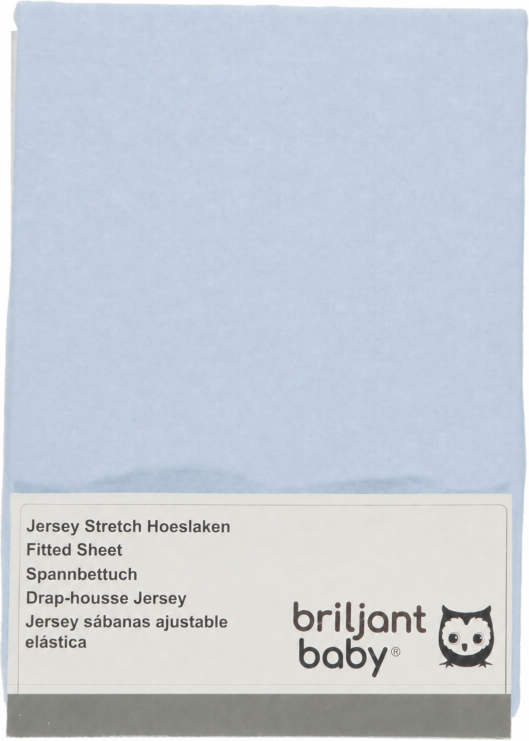 Set | 4x Hoeslaken Ledikant Briljant Baby 60x120 Lichtblauw null_4