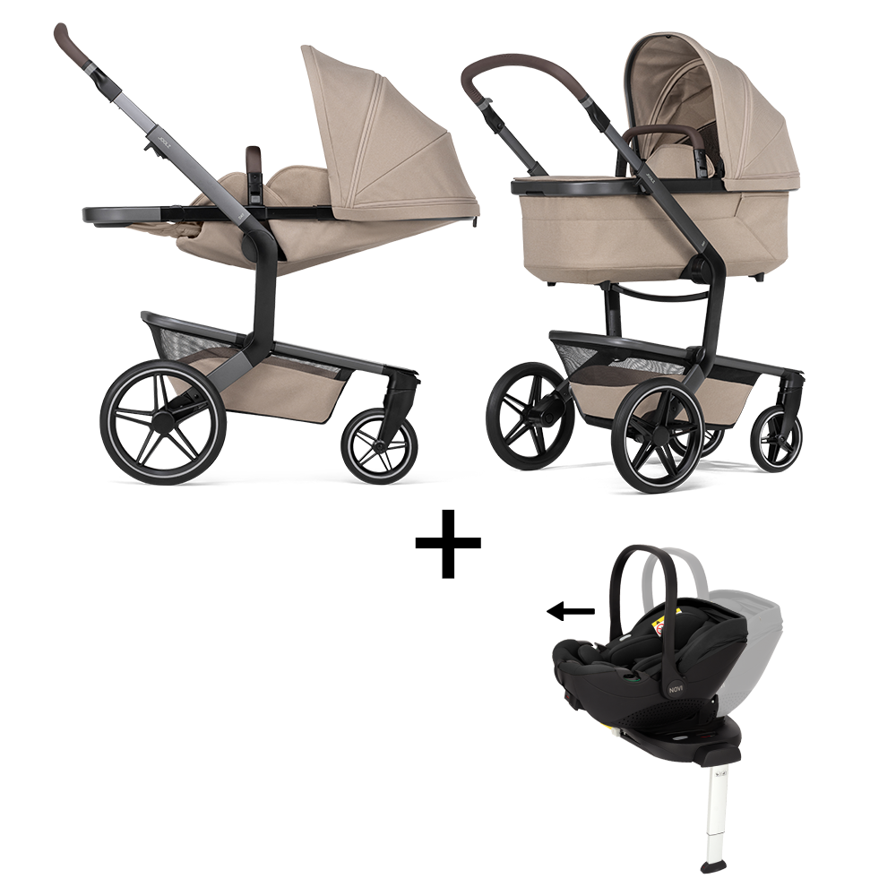 Kinderwagen Joolz Day5 Sandy Taupe + Autostoel Joy Pro Glide 360° null_1