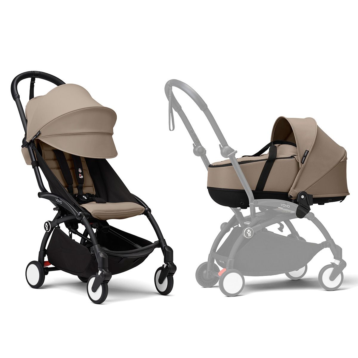 Buggy Stokke® YOYO3 Taupe Met Reiswieg null_1