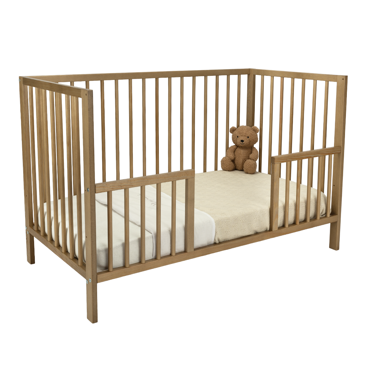 Set Ledikant Luca Walnut Wash + Matras Cloudy null_7