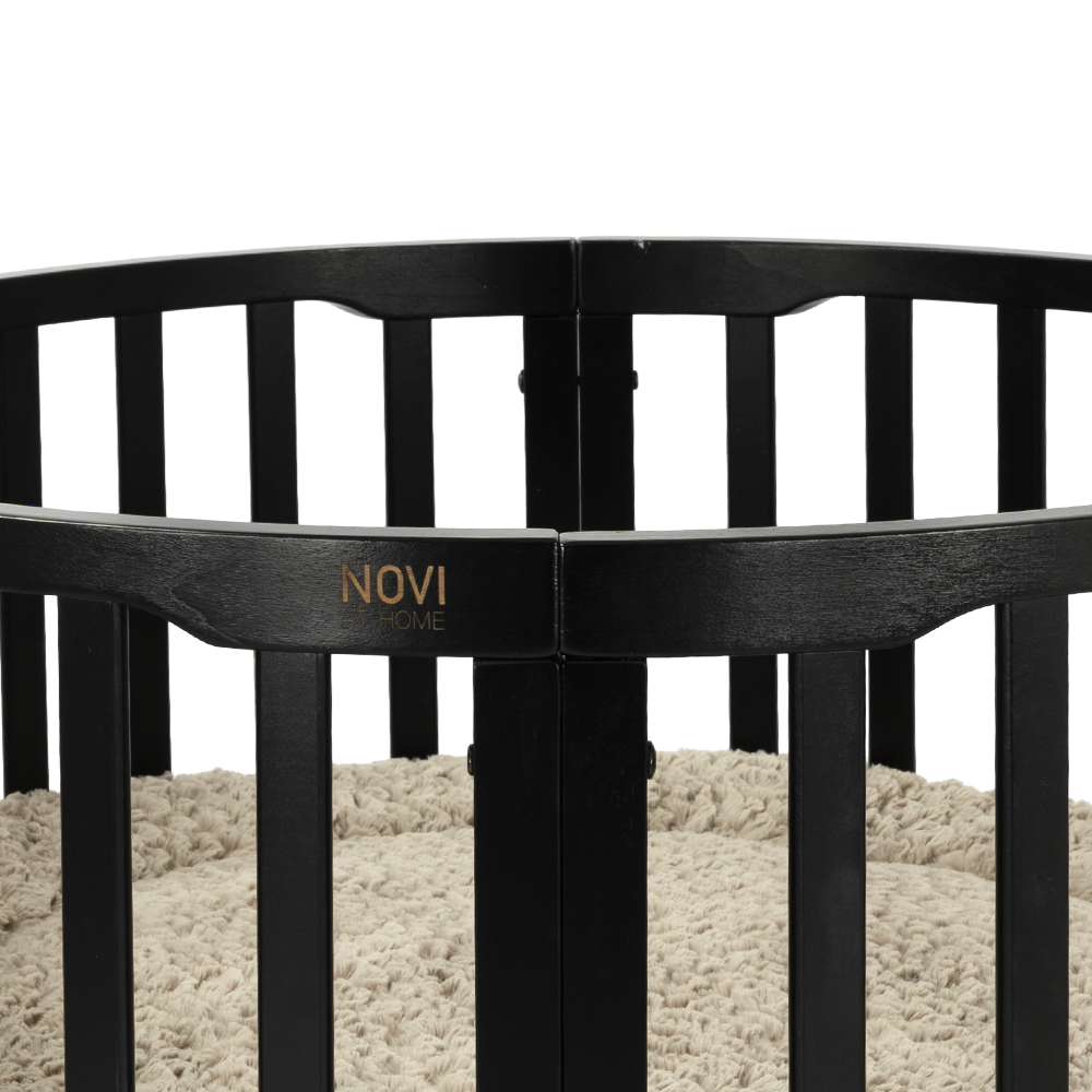 Set | Box Novi Nooni Rond Pure Black Incl. Boxmatras en Boxkleed null_8
