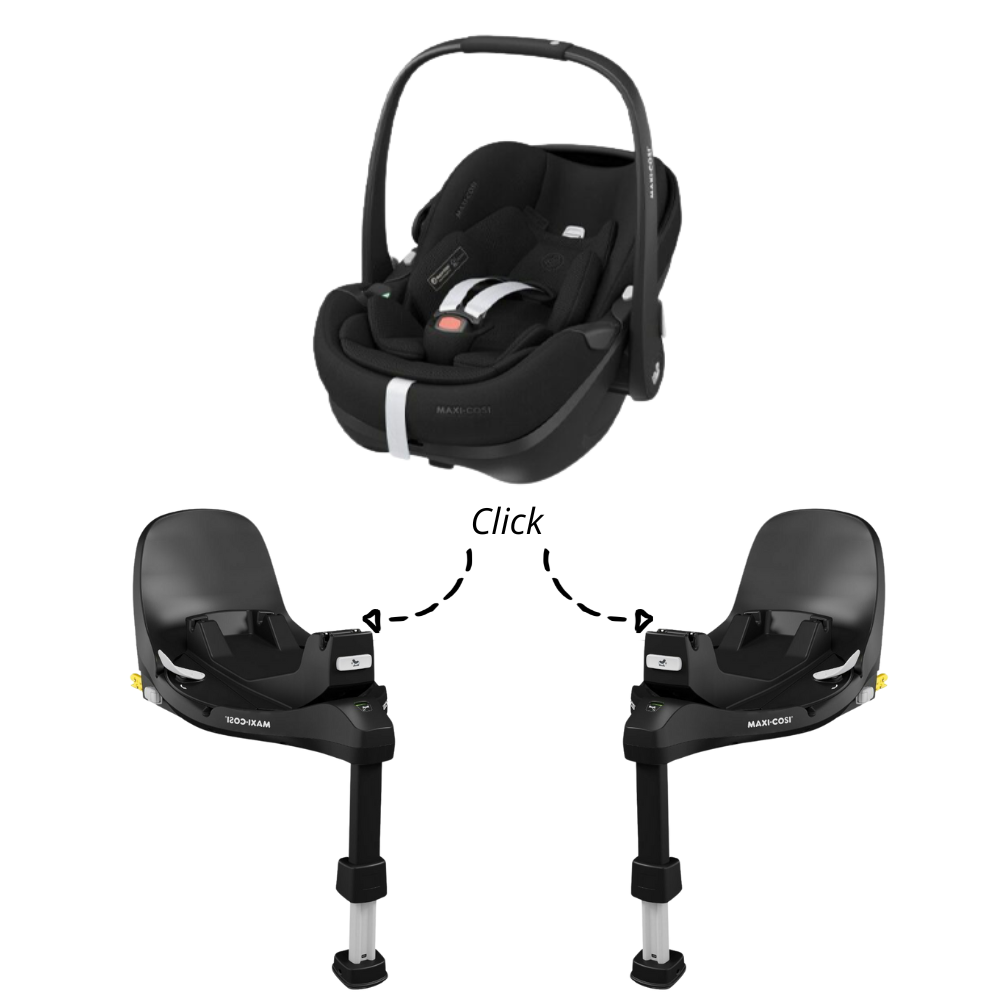 Set | Autostoel Maxi-Cosi Pebble 360 Pro2 Twillic Black met 2 x Isofixbase Maxi-Cosi Familyfix Pro 360 Slidetech null_1