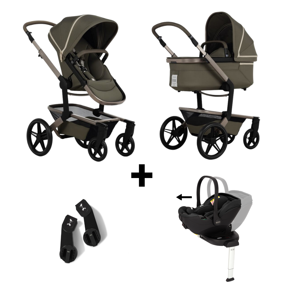 Kinderwagen Joolz Day5 Olive Green Special Edition + Autostoel Joy Pro Glide 360° & Base + Adapterset null_1