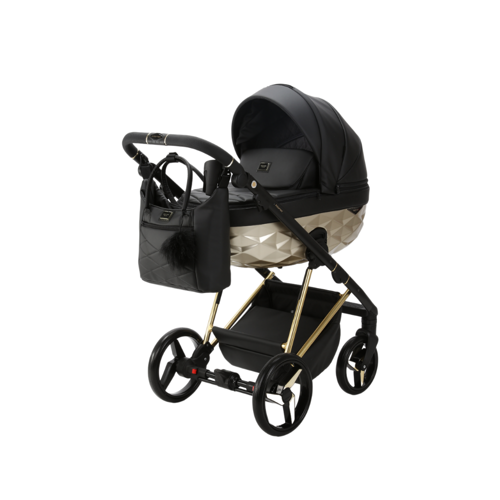 Kinderwagen Adamex Quantum Gold Star + Autostoel Jacky Pro 360° V2 & Base & Adapterset null_4