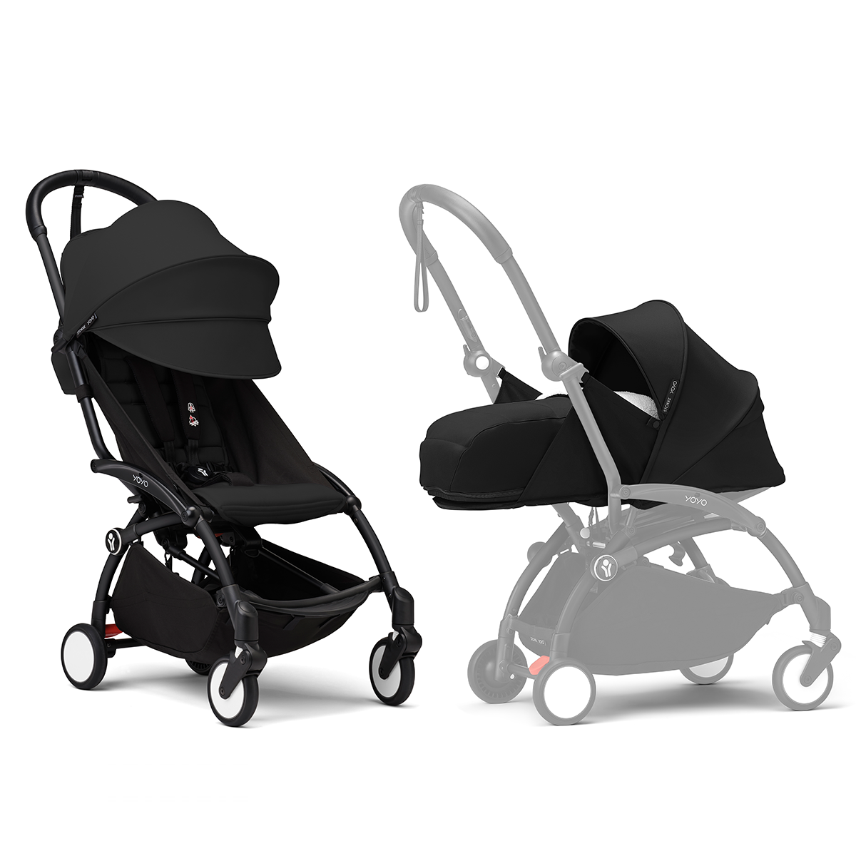 Buggy Stokke® YOYO3 Black Met Newborn Pack null_1
