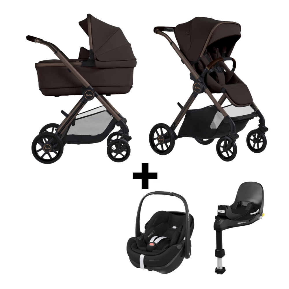Kinderwagen Silver Cross Reef 2 Special Edition Ganache met Autostoel Pebble 360° Pro2 Twillic Black en Base Slide Tech null_1
