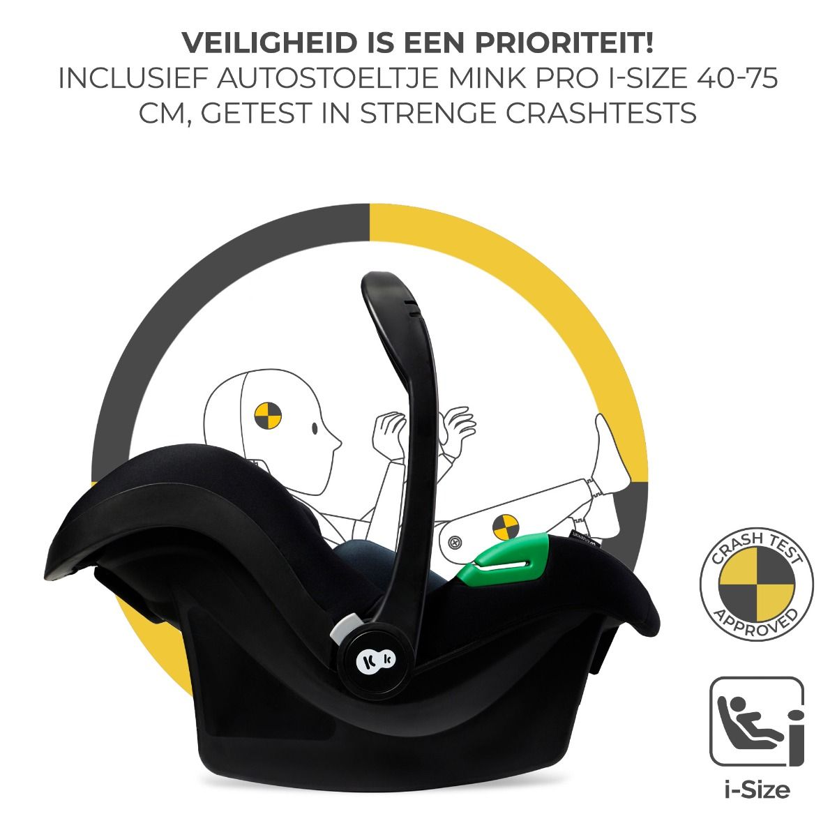 Kinderwagen Kinderkraft Esme V2 3-in-1 Sand Beige Total Package Deal incl. Autostoel, Adapterset, Kinderstoel & Co-Sleeper null_14