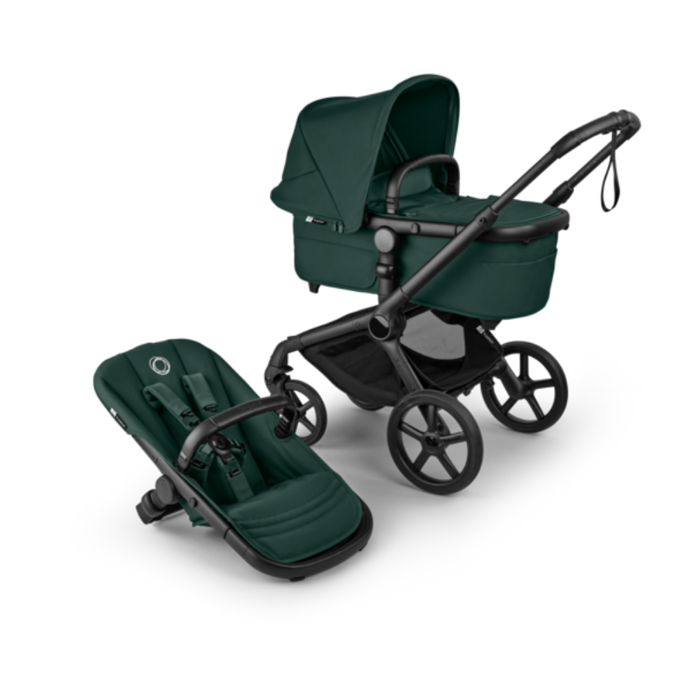 Kinderwagen Bugaboo Fox5 Renew Compleet Black/Fern Green met Autostoel Jacky Pro 360° V2 & Base null_5