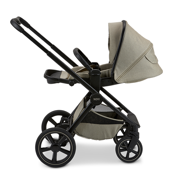 Kinderwagen Novi Luna Premium Solid Sand met Autostoel Jacky Pro 360 V2 & Base null_15