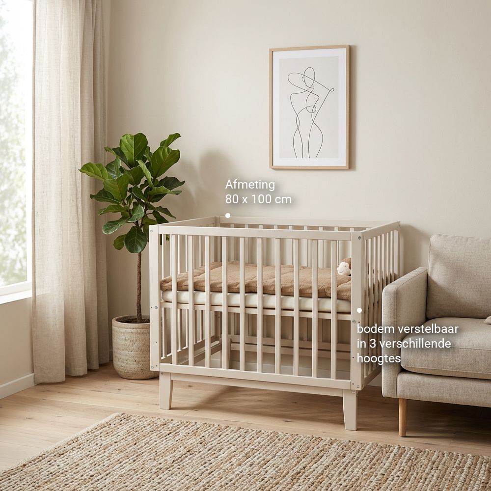Set | Box Novi Olivia White Incl. Boxmatras en Boxkleed null_2