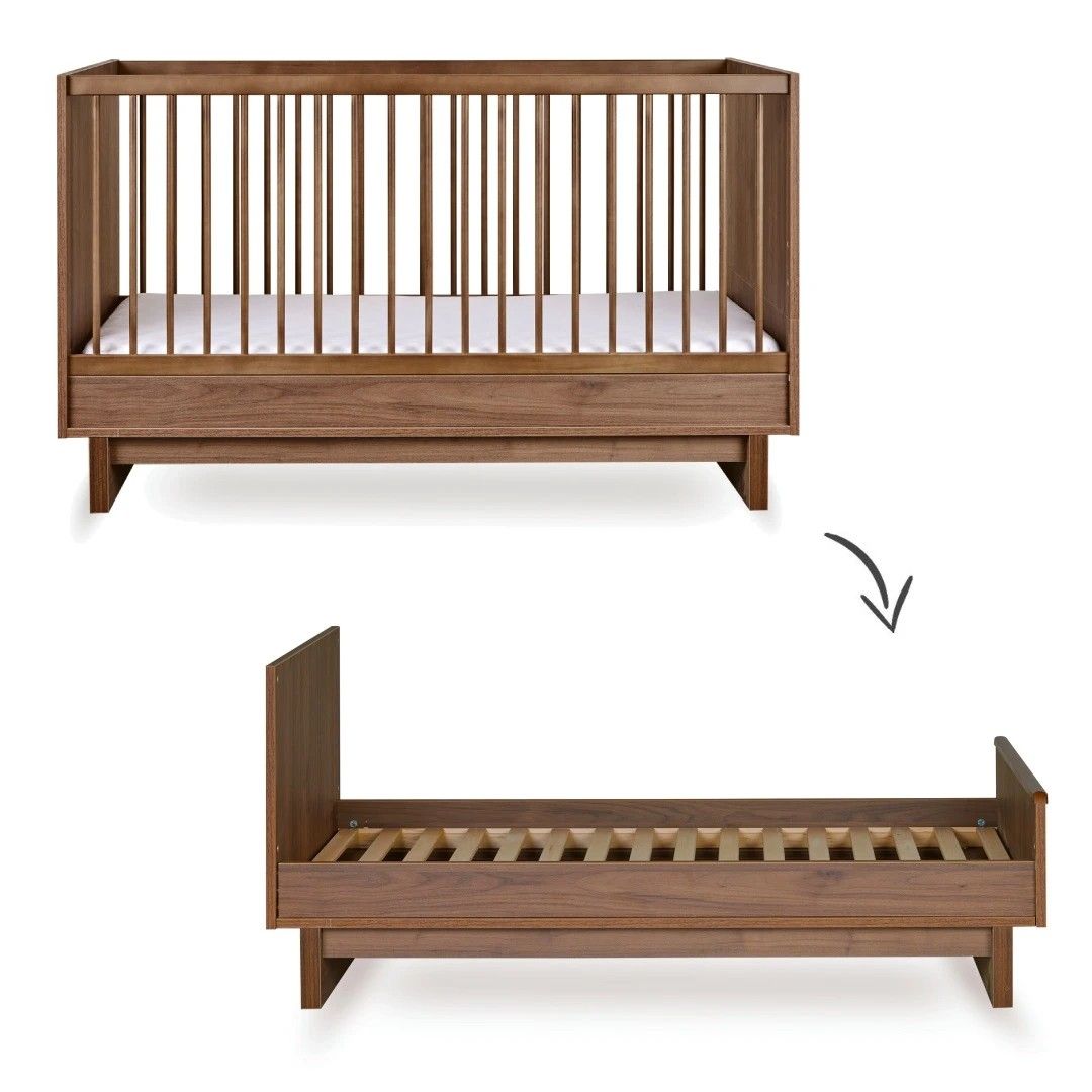Babykamer Quax Kyo Walnut 70x140 (Meegroei Ledikant + Commode) null_2