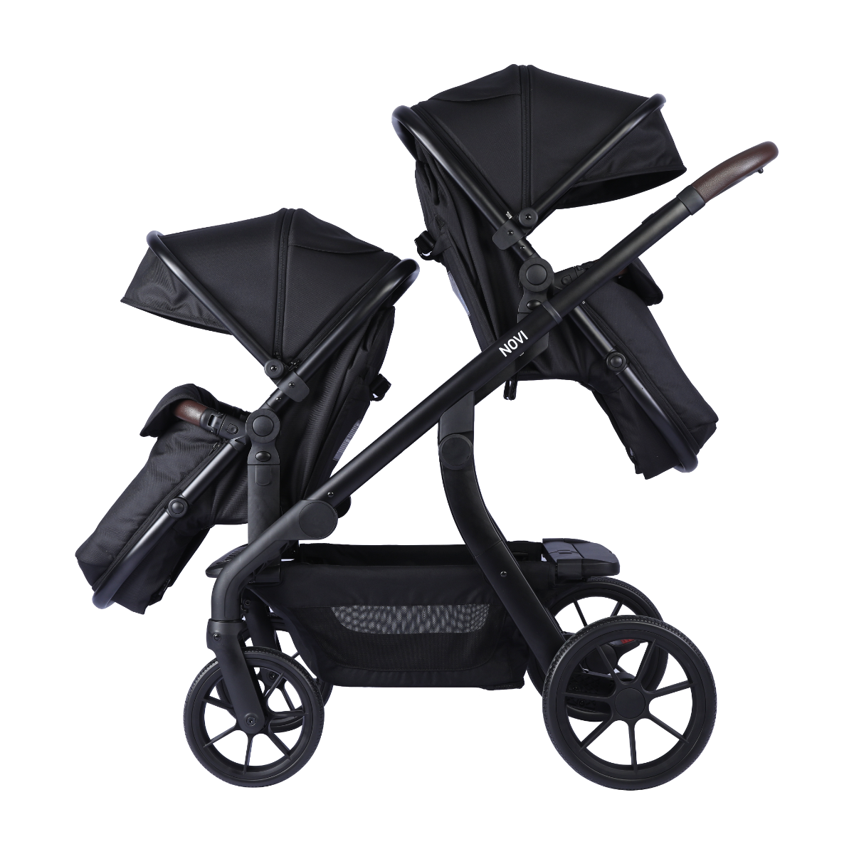 Kinderwagen Novi Pacific Premium Duo Solid Black + Autostoel Joy Pro Glide 360° & Base null_9