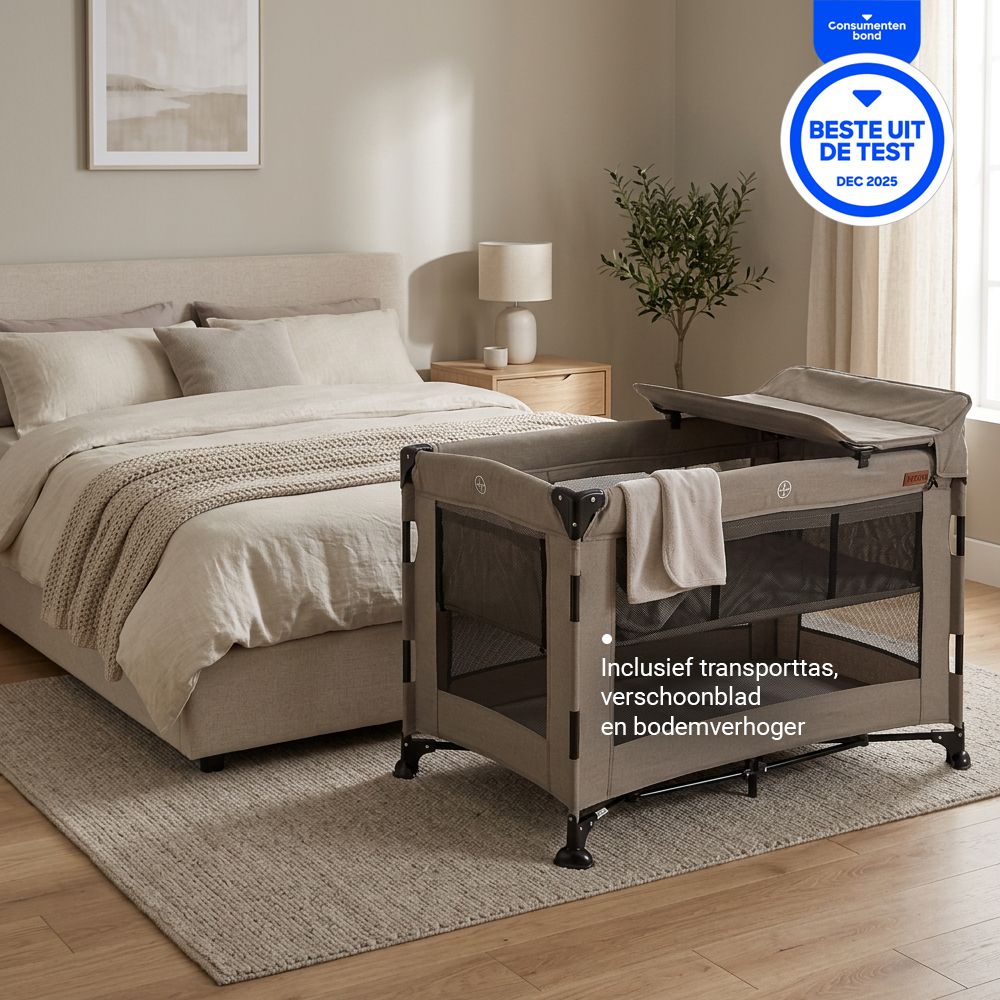 Set | Campingbed Novi Nora Luxe Hazel/Black + Accessoires null_2