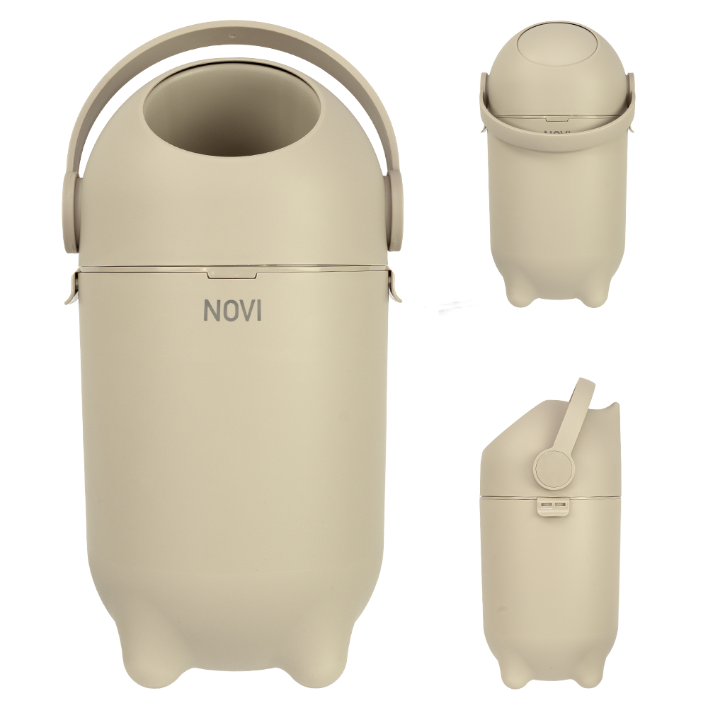 Bad & Verzorgingsset Novi Tubby Taupe + Luieremmer Nappy Taupe null_15