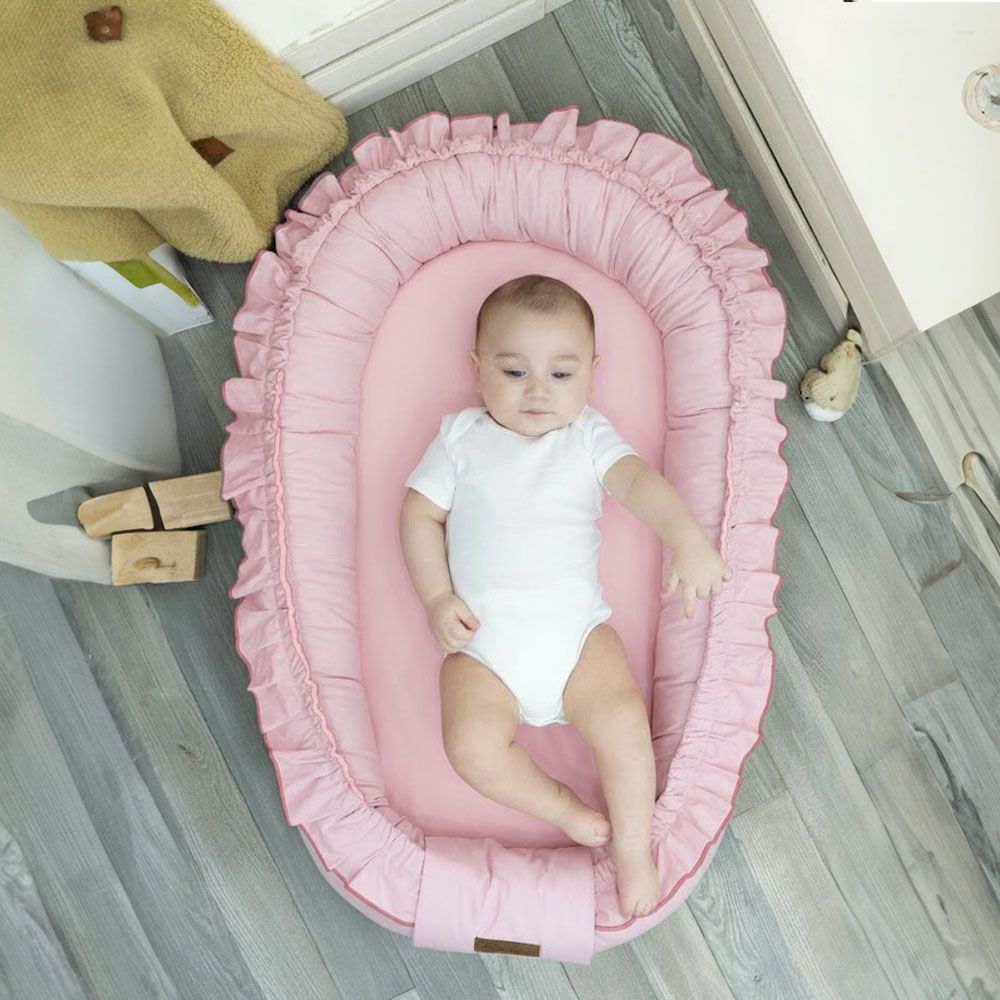 Set Boxkleed Rond + Babynest MorDesign Ruffle Powder null_8
