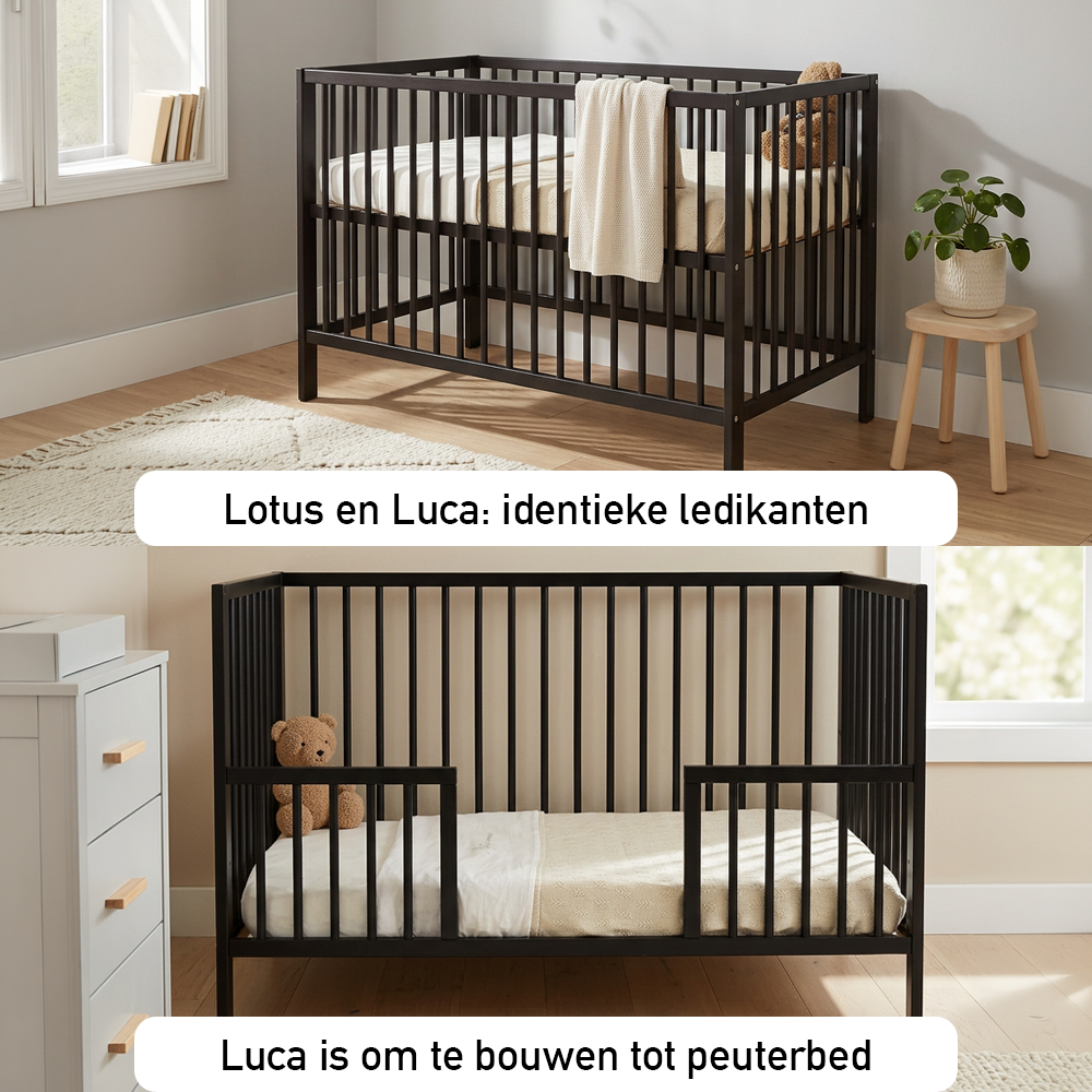 Babykamer Colorfull Home Nina (Meegroeiledikant Luca V2 Pure Black + Commode) null_11