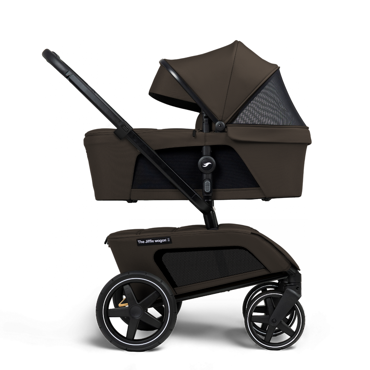 Set | Kinderwagen The Jiffle Wagon 2+ Plus Oak Incl. Autostoel Novi Baby Joy Pro 360 & Base null_4