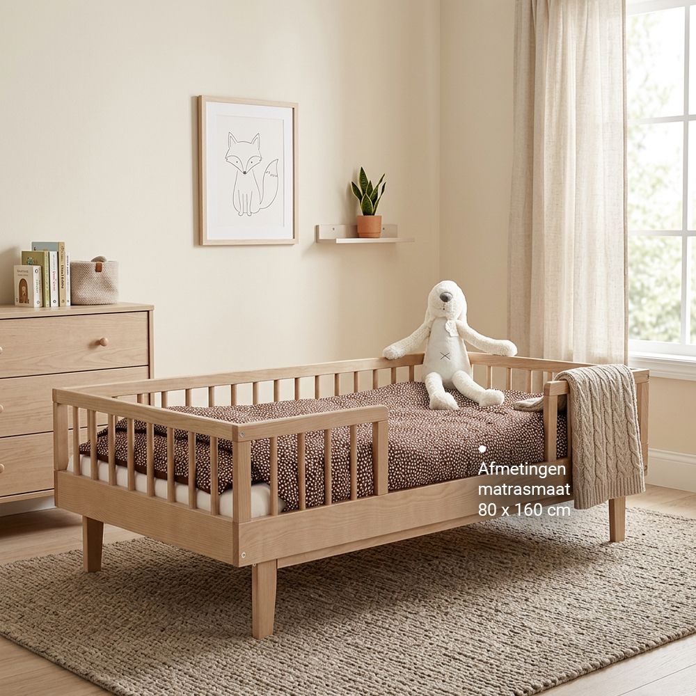 Kleuterbed Novi Anneclaire 80x160 Walnut null_2