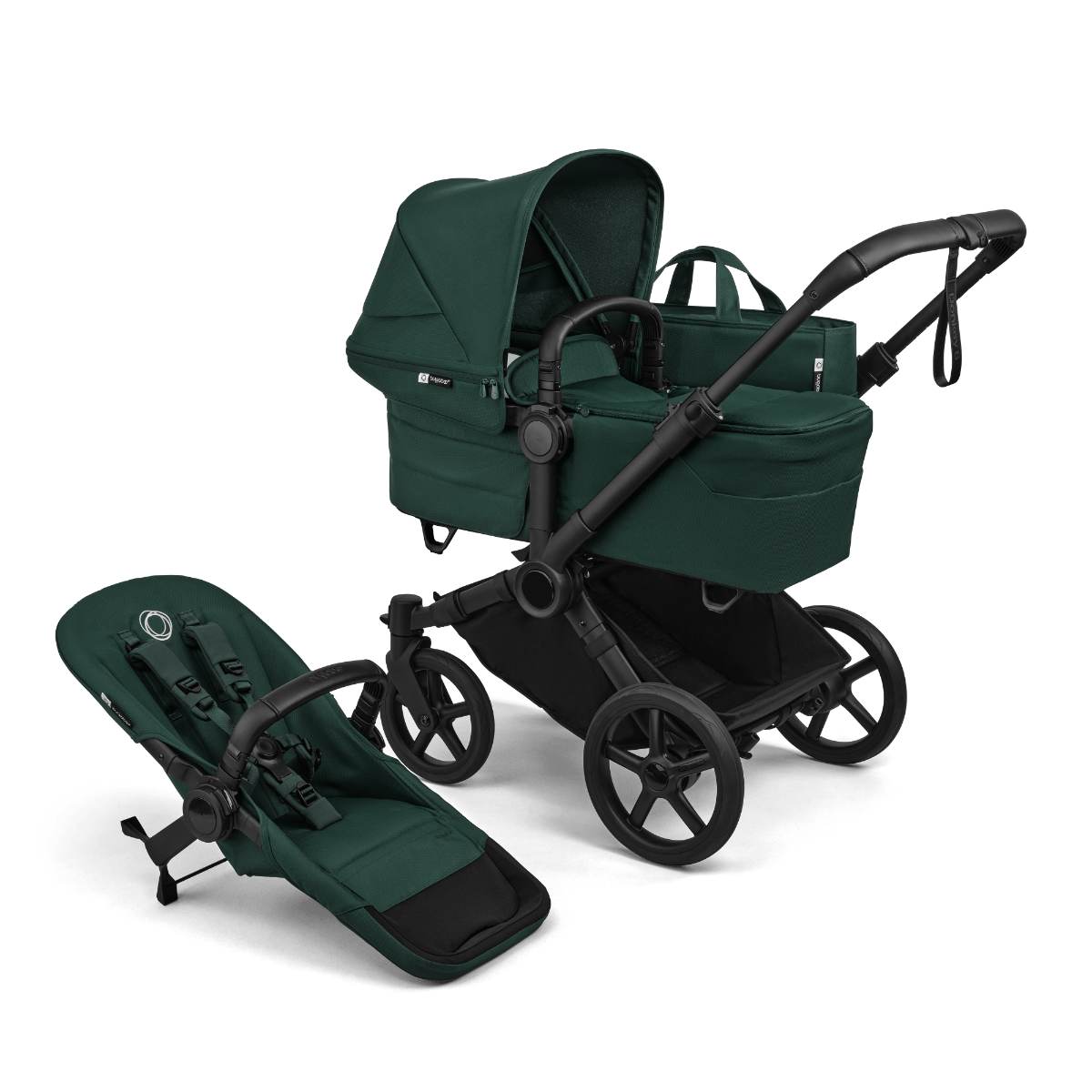 Kinderwagen Bugaboo Donkey6 Single Essential Stroller - Black/Fern Green null_2