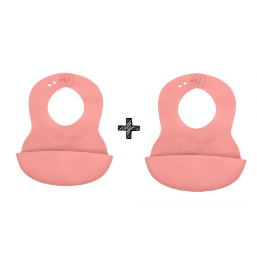 Slabber Babyono Siliconen Roze 2-Pack null_1