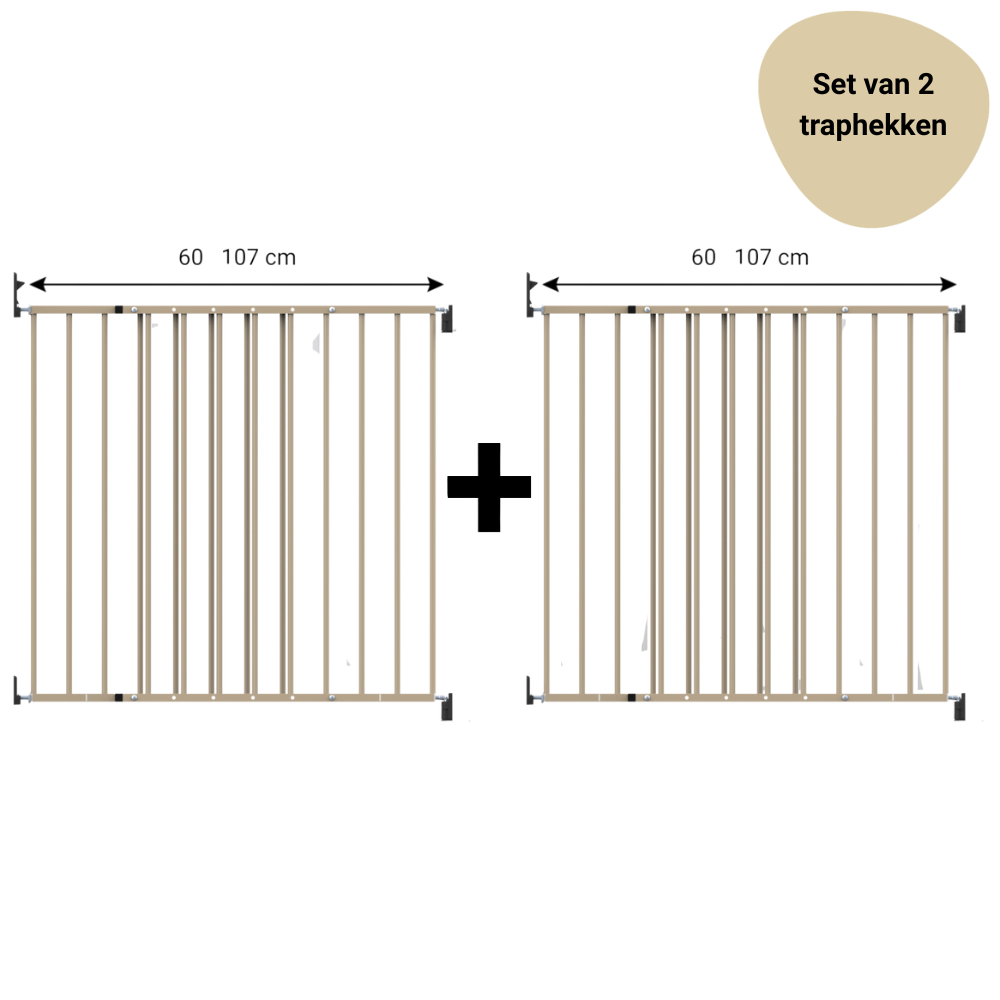 Set | 2 x Traphek Geuther Baaloo Powerfix Metaal Sand 60-107cm null_1