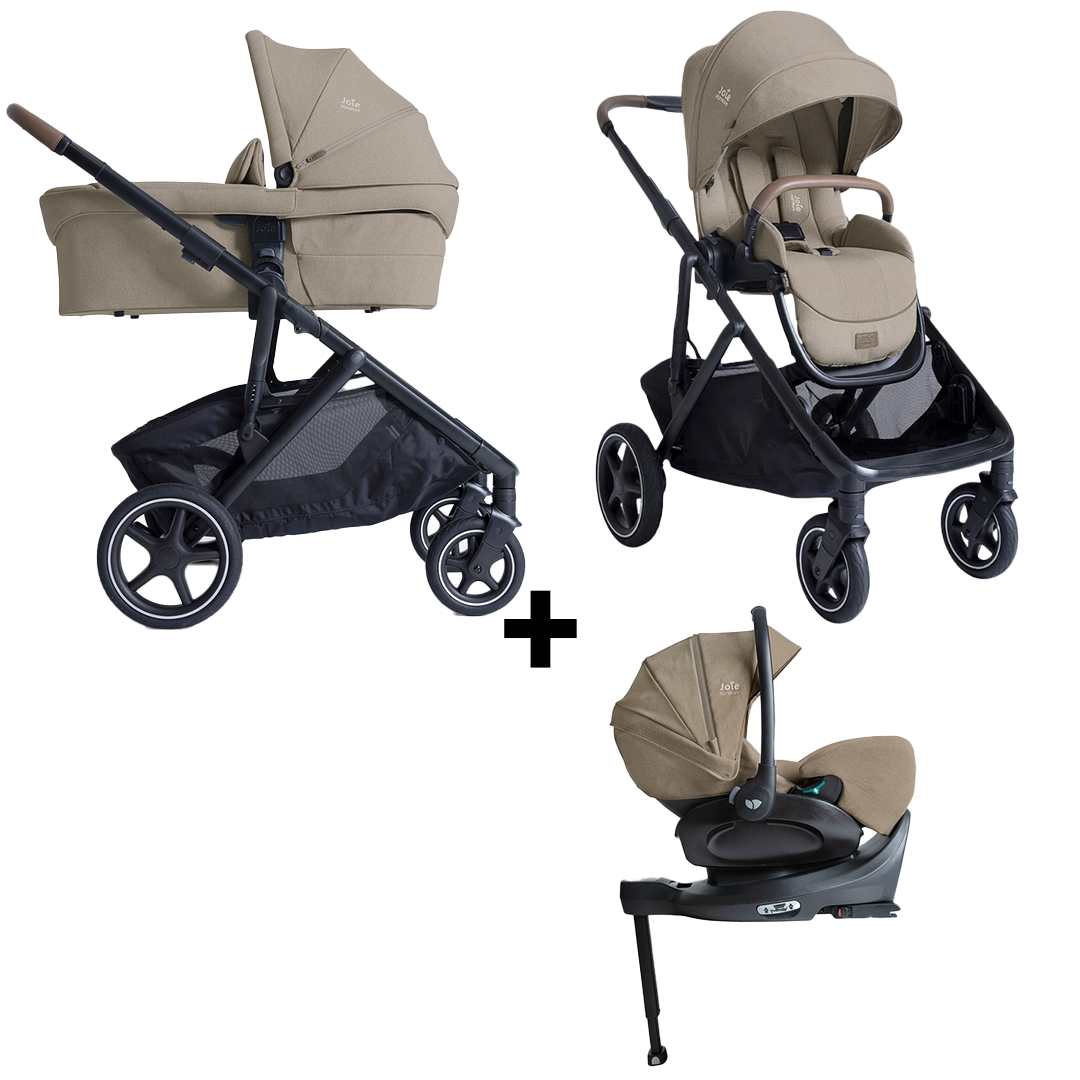 Kinderwagen Joie Signature Versiti Sandstone met Autostoel i-Level I-Size Sandstone & Base null_2