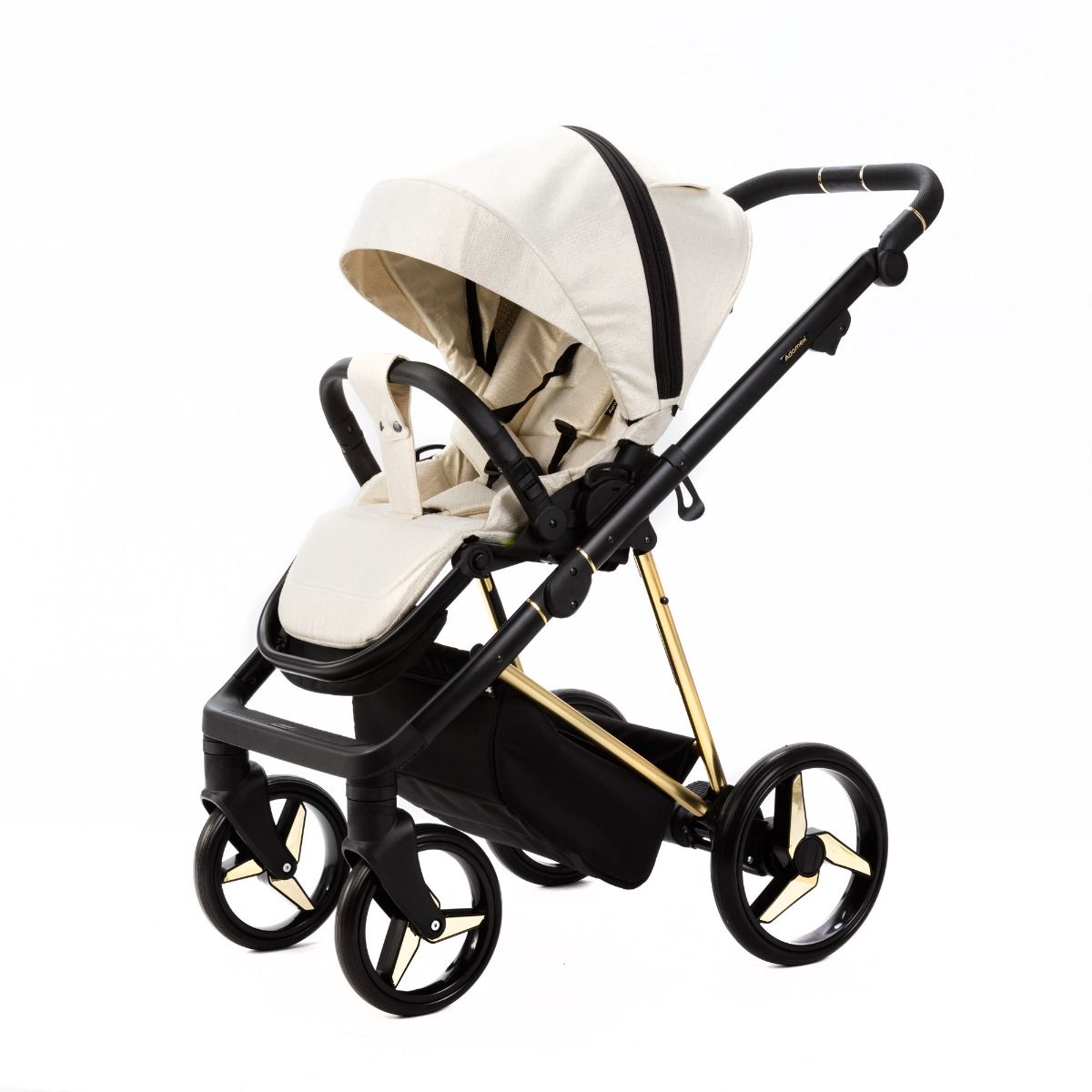 Kinderwagen Adamex Quantum Beige Gold Star Total Package Deal incl. Autostoel, Base, Kinderstoel & Co-sleeper null_8