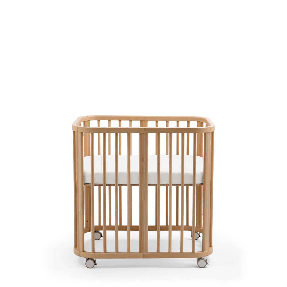 Set | Mini Bed Stokke® Nighti™ Naturel Incl. Matras Mini, Wieltjes en Hoeslaken null_3