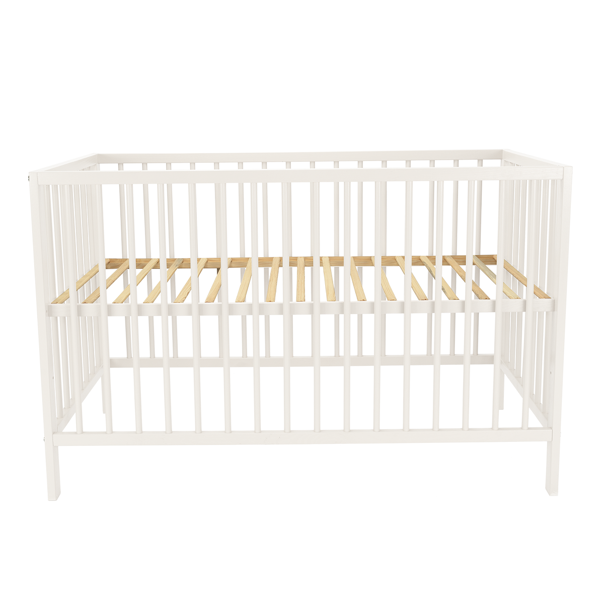Babykamer Luca + Bastia (Meegroei Ledikant Luca Pure White 60x120 + XL-Commode Bastia Wit + Matras Cloudy) null_10