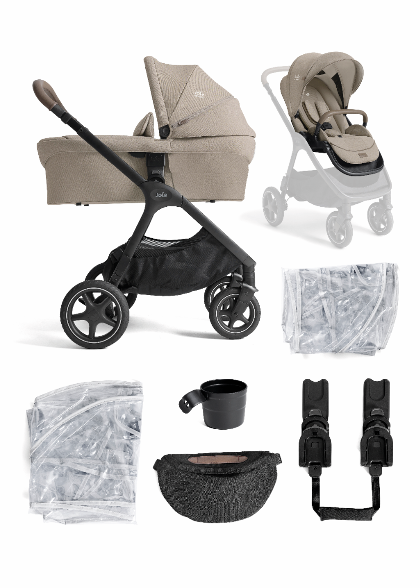 Kinderwagen Joie Signature Finiti Sandstone met Autostoel I-Snug I-Size Raven & Base null_11
