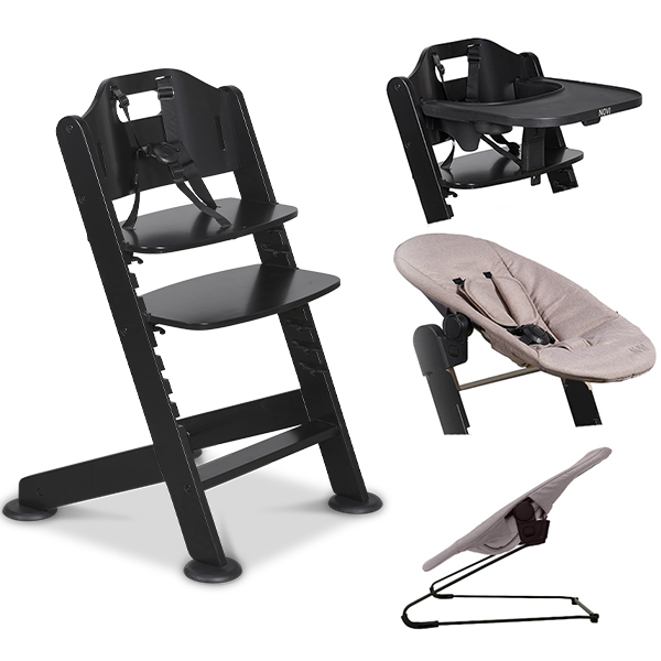 Kinderwagen The Jiffle V2 Black Total Package Deal incl. Autostoel, Base, Kinderstoel & Co-sleeper null_13