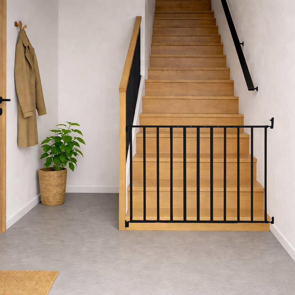 Set | 2 x Traphek Geuther Baaloo Powerfix Metaal Zwart 60-107cm null_3