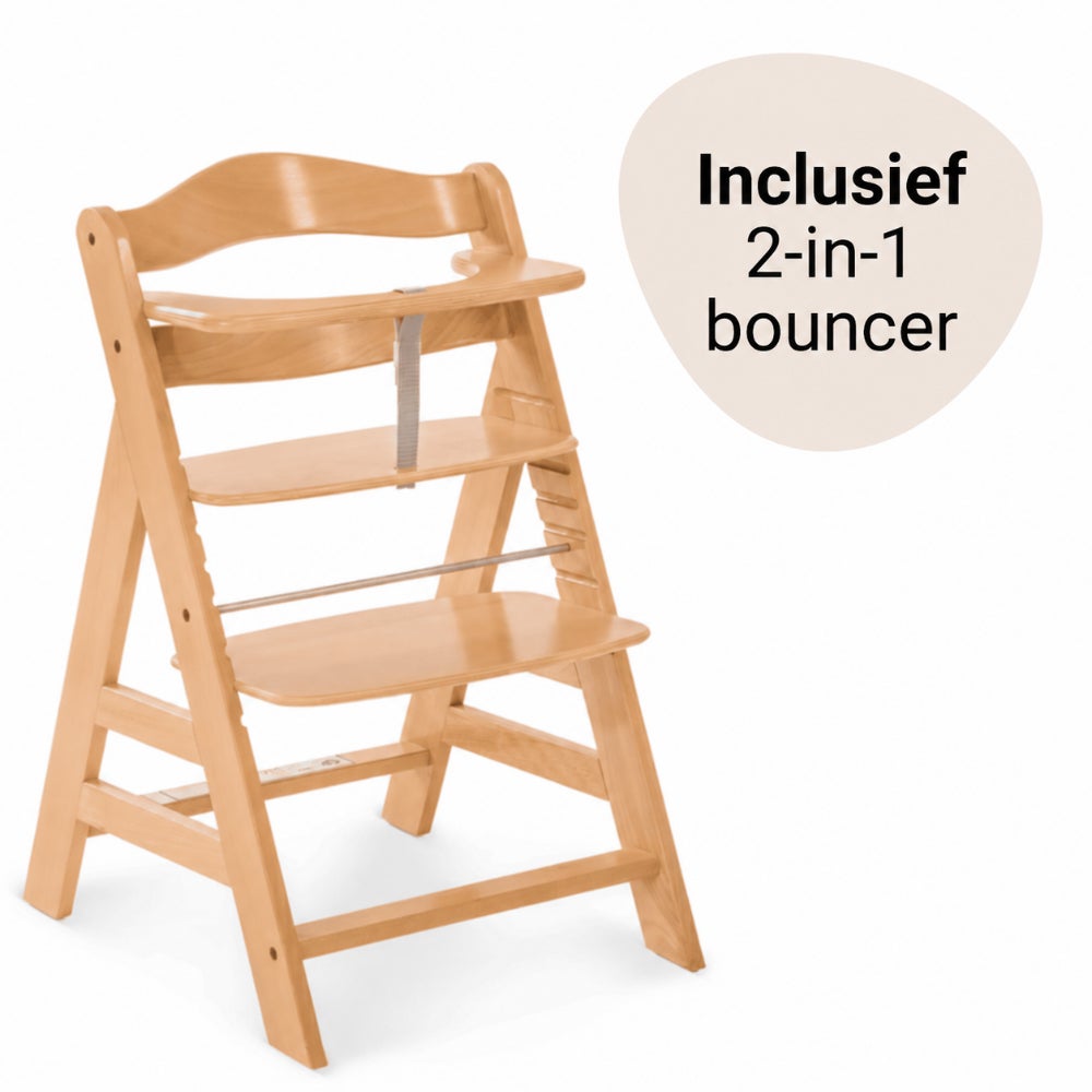 Kinderstoel Hauck Alpha+ B Natural met 2-in-1 Bouncer null_1