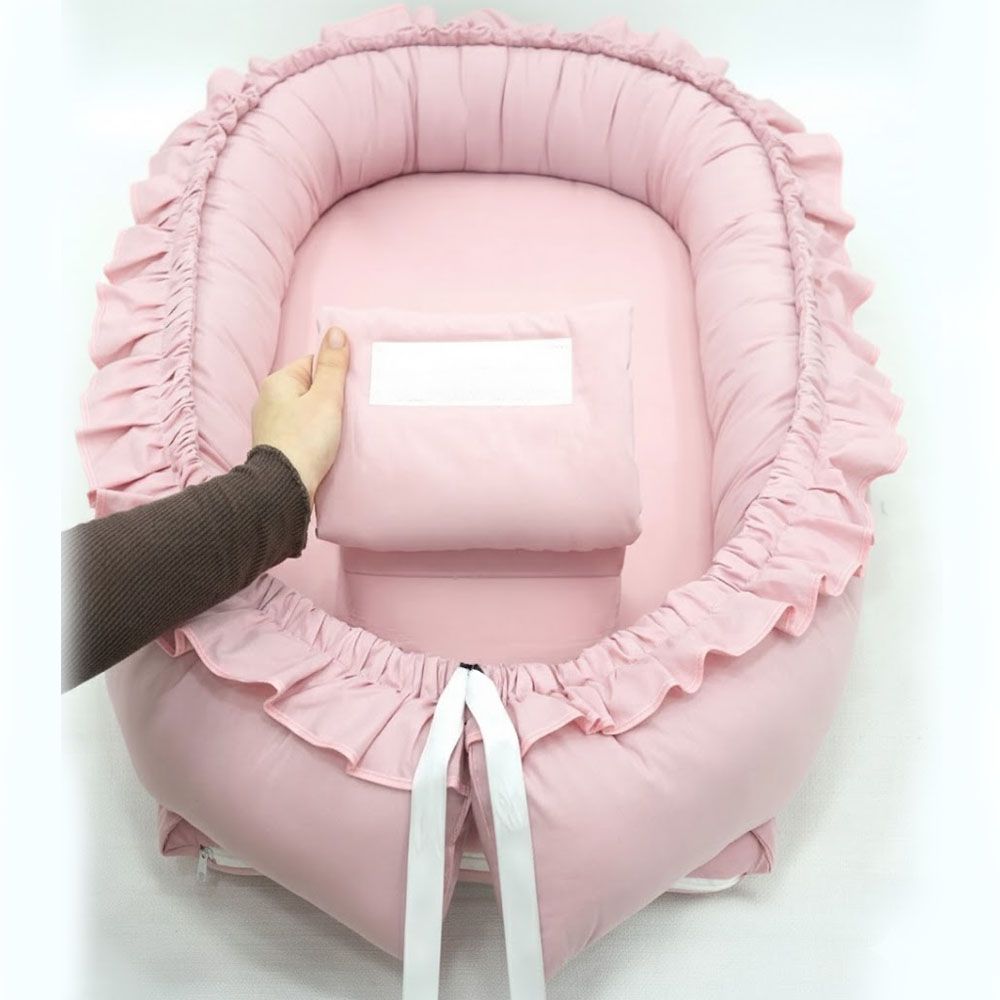 Set Boxkleed Rond + Babynest MorDesign Ruffle Powder null_7