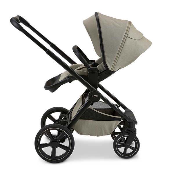 Kinderwagen Novi Luna Premium Solid Sand met Autostoel Jacky Pro 360 V2 & Base null_14