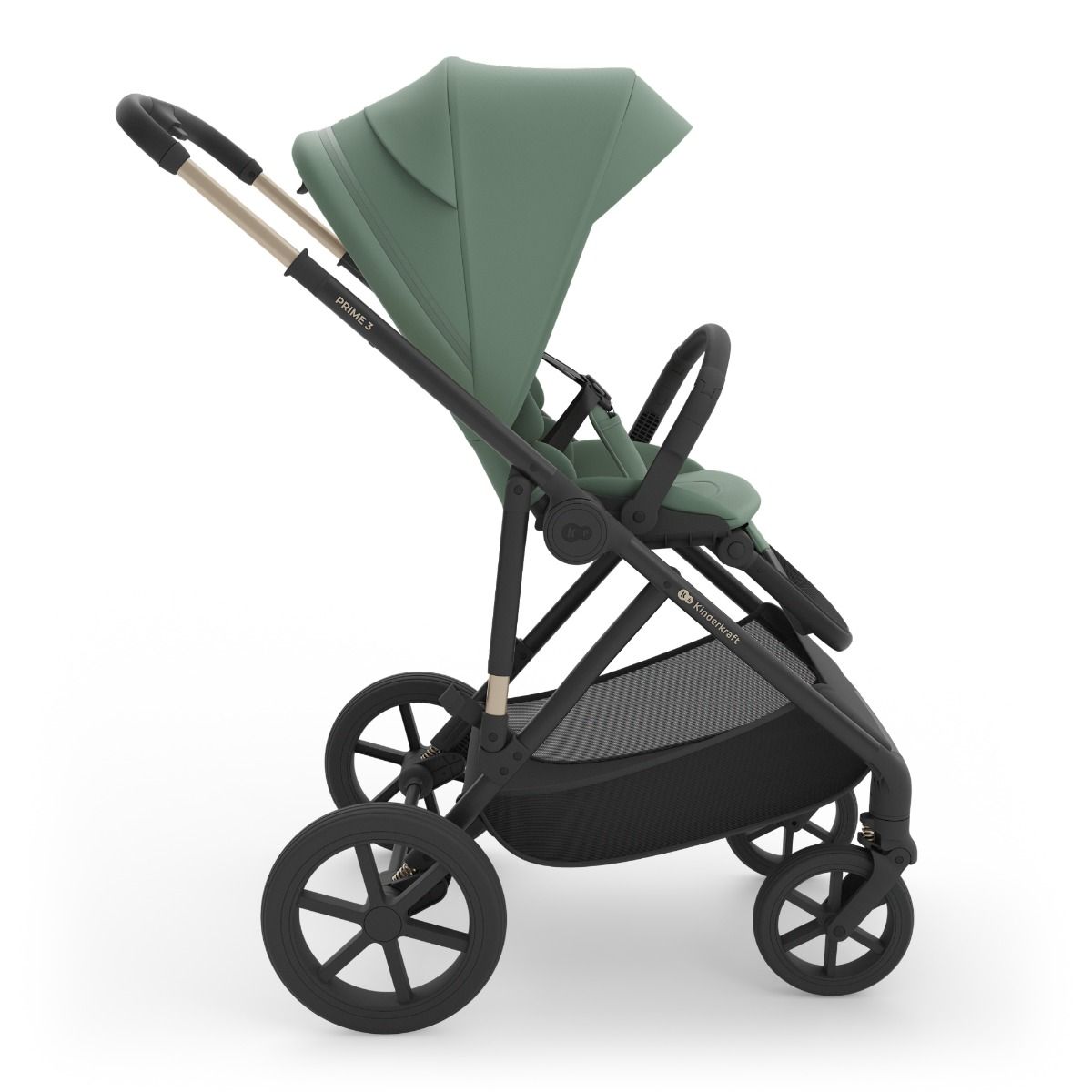 Kinderwagen Kinderkraft Prime3 2in1 Pro Dark Green met Autostoel Joy 360° Pro Glide en Base null_6