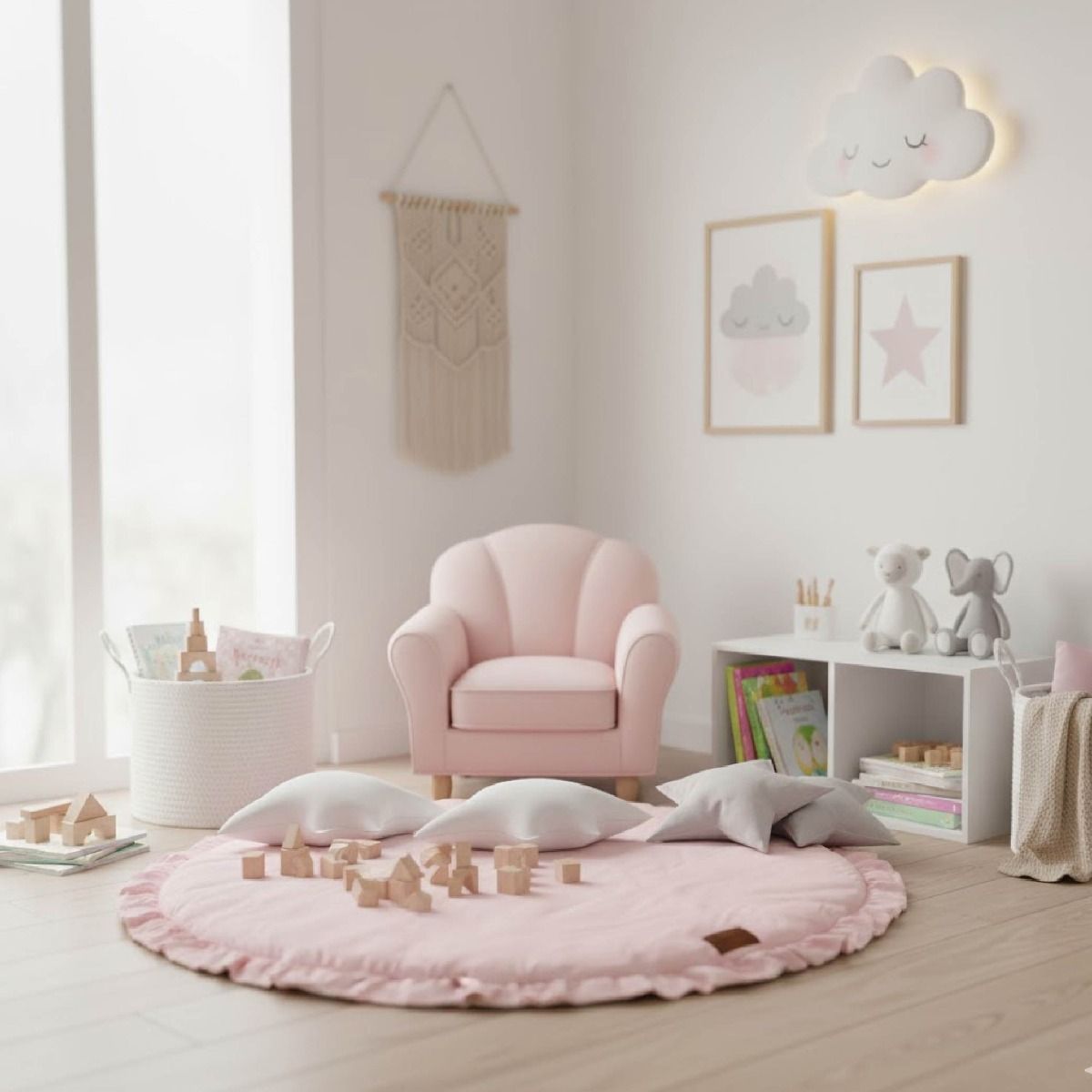 Set Boxkleed Rond + Babynest MorDesign Ruffle Powder null_4