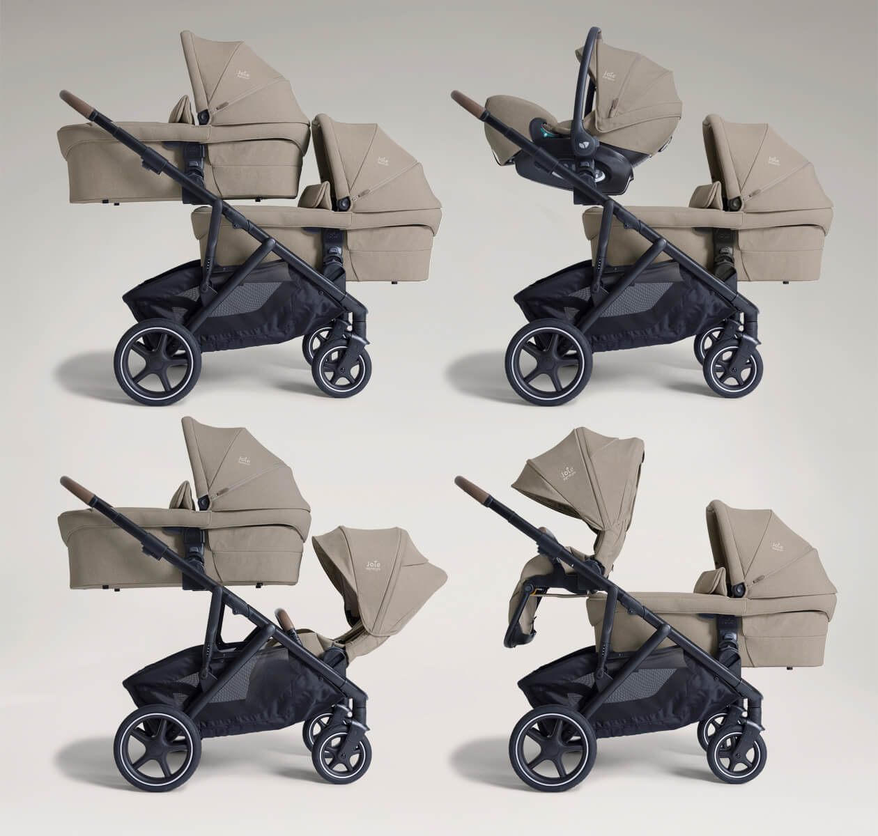 Duo Kinderwagen Joie Signature Versiti Sandstone met Tweede Zitje null_17