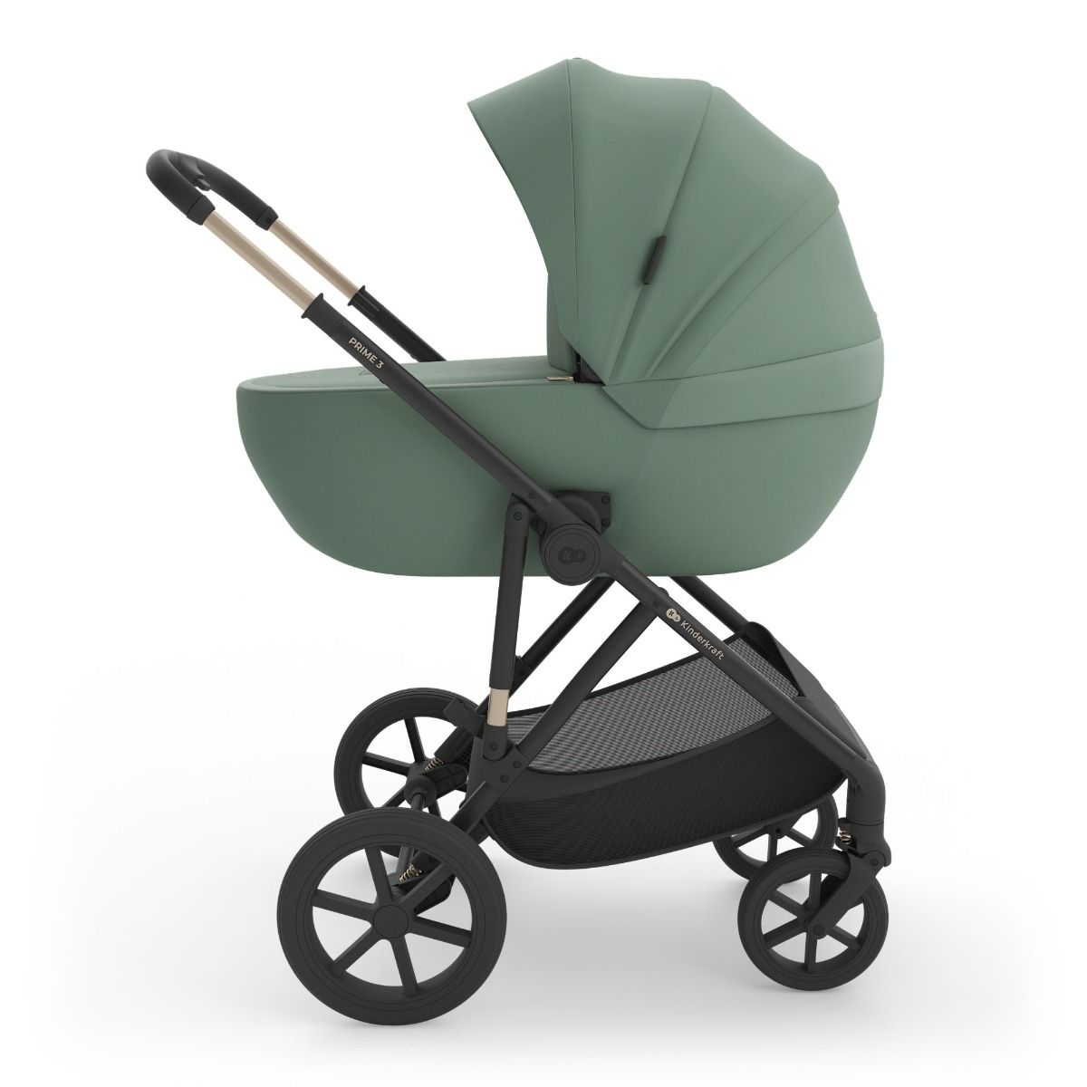 Kinderwagen Kinderkraft Prime3 Dark Green Total Package Deal incl. Autostoel, Base, Kinderstoel & Co-Sleeper null_3