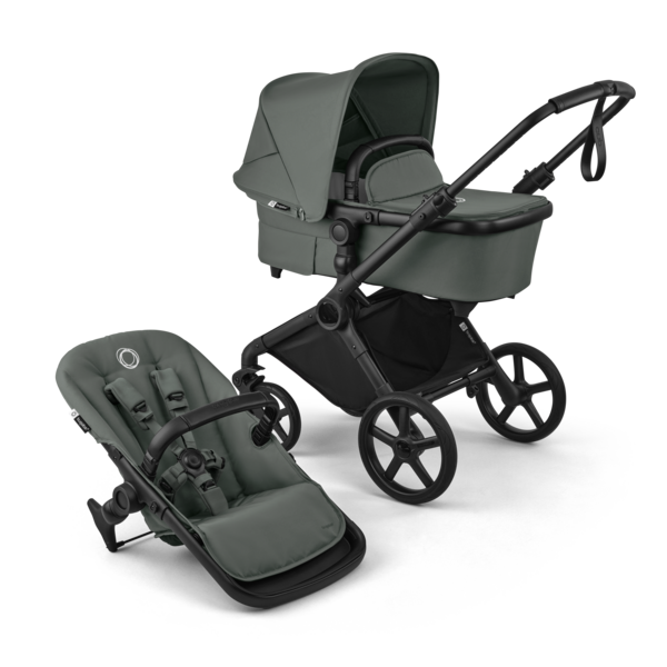 Kinderwagen Bugaboo Cub Black/Forest Green met Autostoel Jacky Pro 360° V2, Base & Adapterset null_5