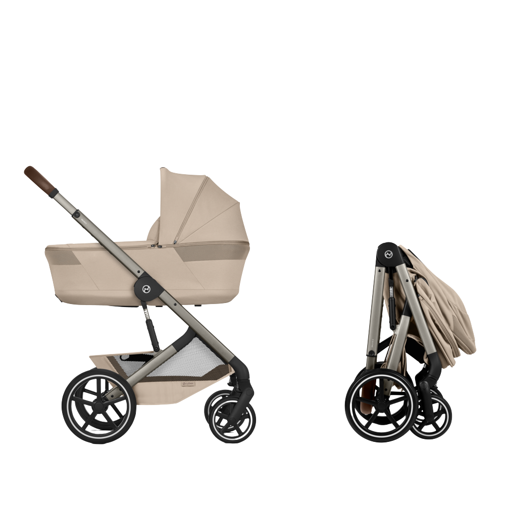 Kinderwagen Balios S Lux BLK Almond Beige/Beige CarryCot Foldable Total Package Deal incl. Autostoel, Base, Kinderstoel, Co-Sleeper & Adapterset null_9