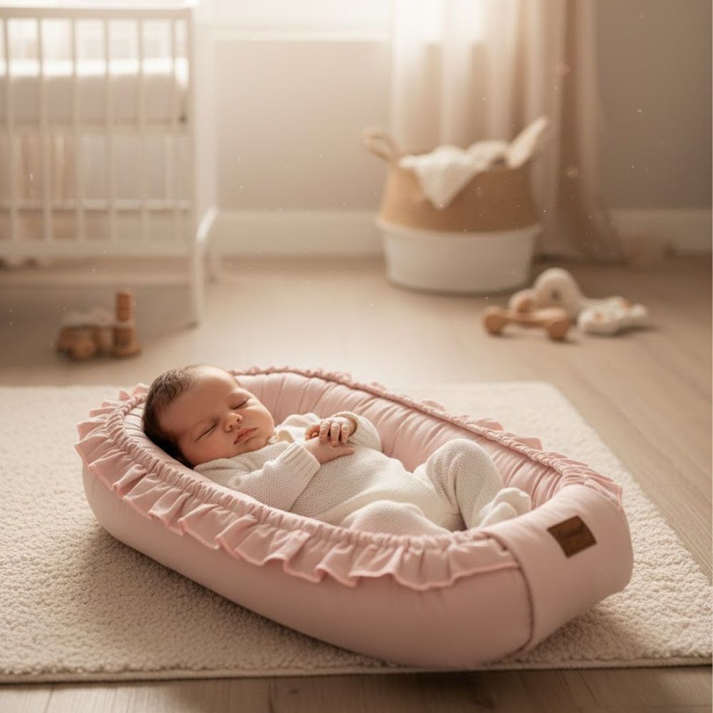 Set Boxkleed Rond + Babynest MorDesign Ruffle Powder null_9