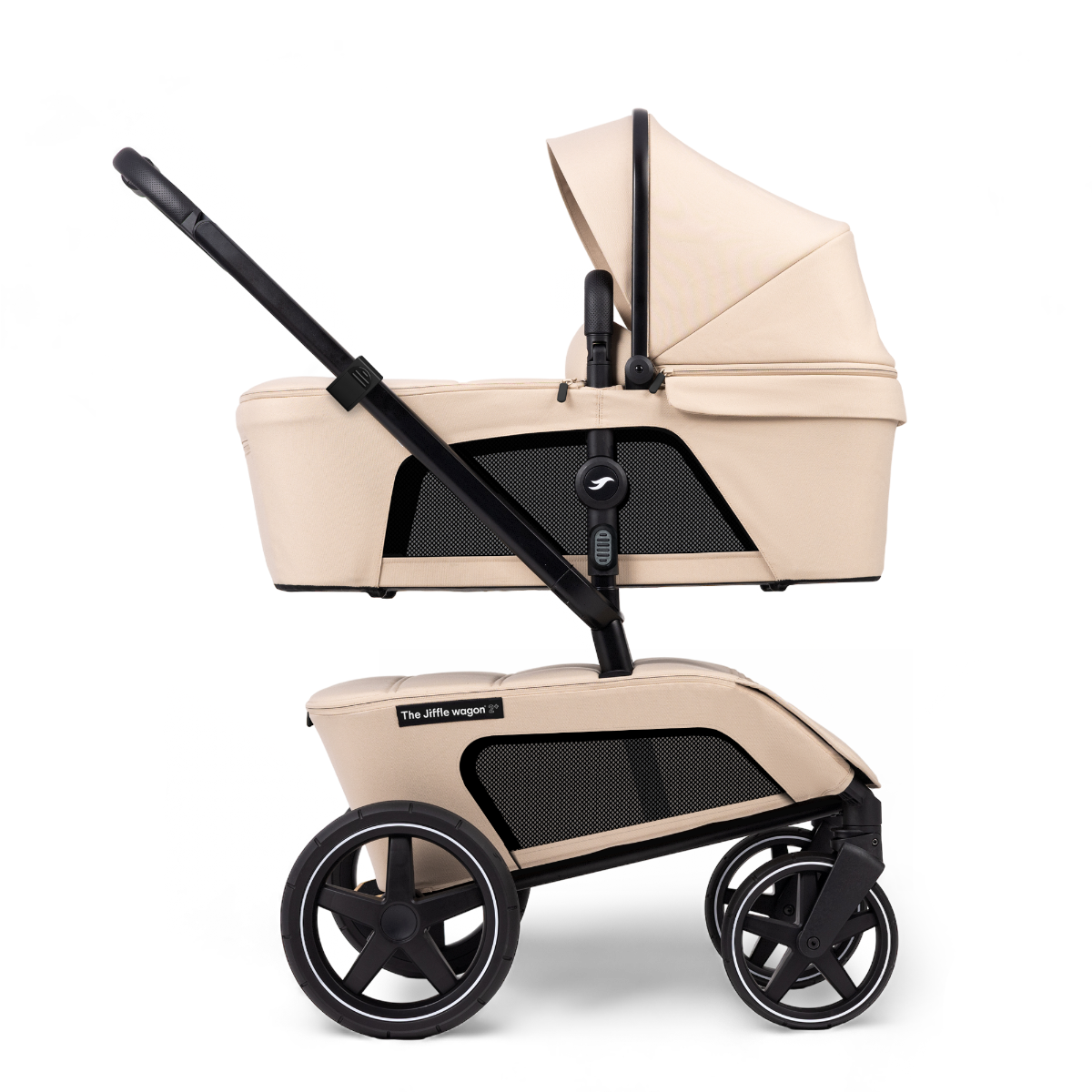 Set | Kinderwagen The Jiffle Wagon 2+ Plus Clay + GRATIS Bolderkar- en Duozitje null_4