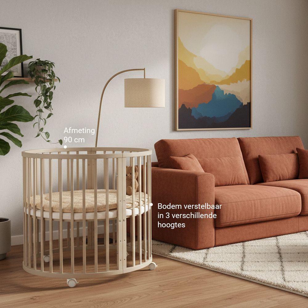 Box Novi Mila Rond Sand Total Package Deal incl. Boxaccessoires, Kinderstoel, Babyset & Stoelverkleiner null_3