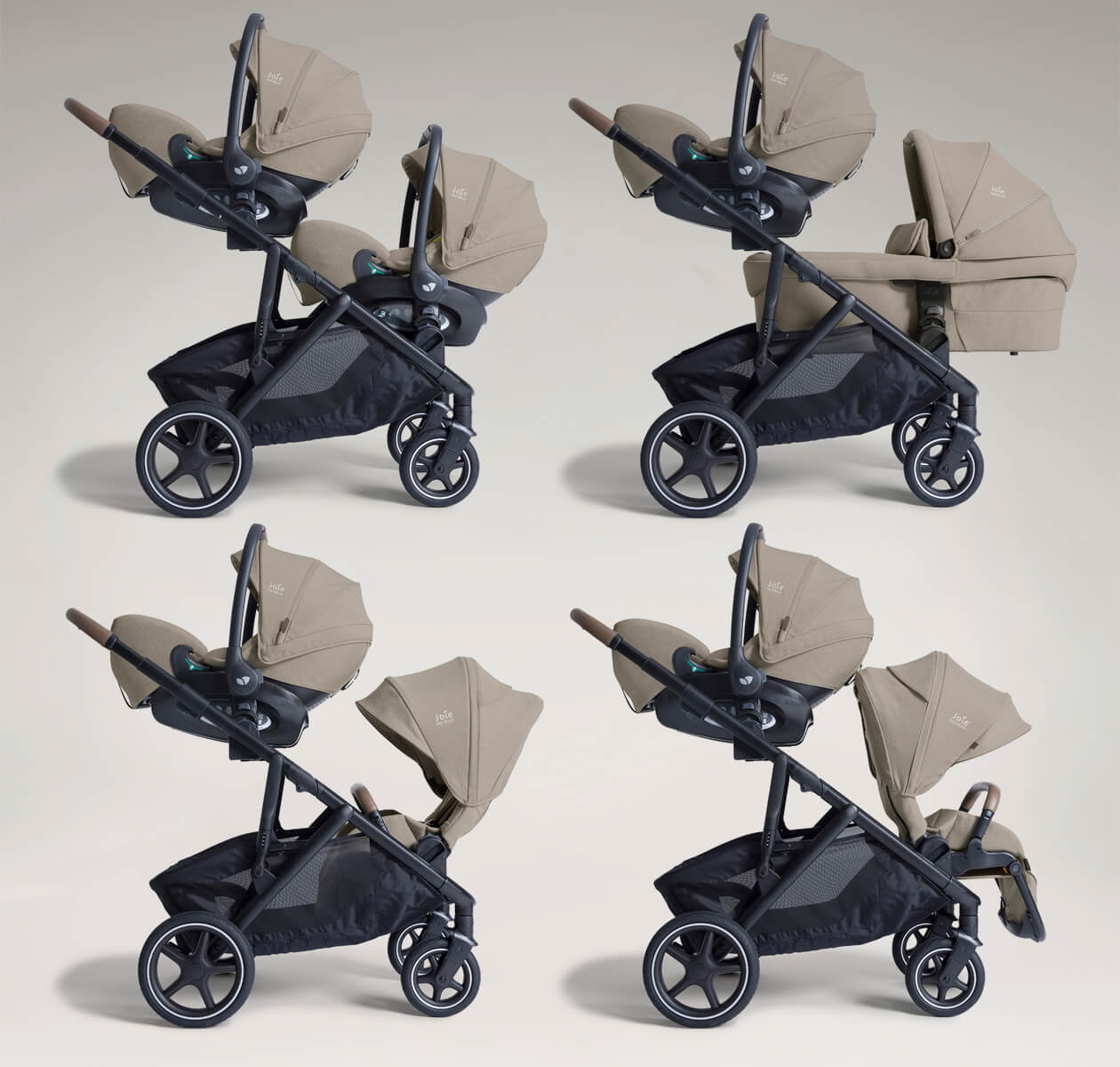 Tweeling Kinderwagen Joie Signature Versiti Sandstone null_15