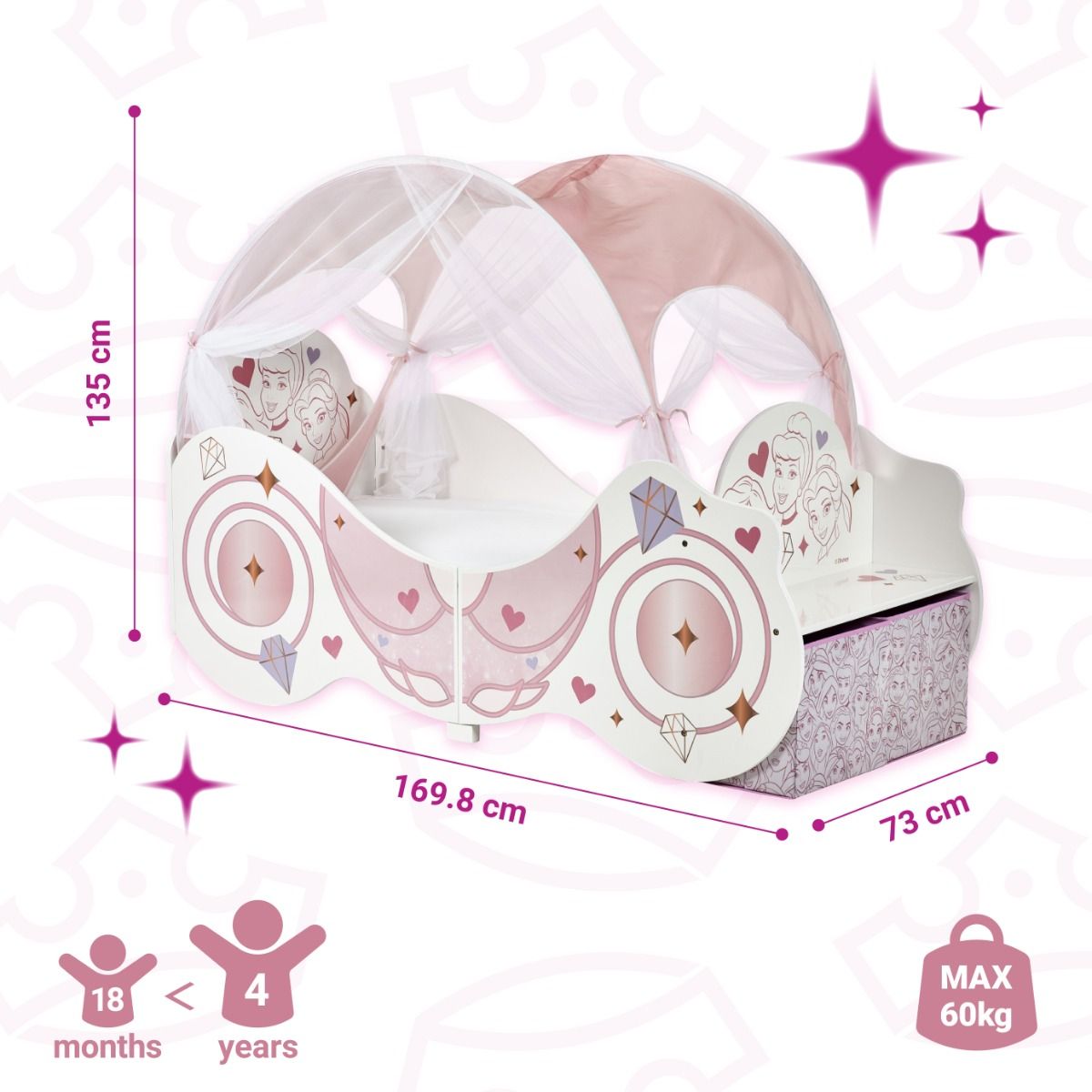 Peuterbed Disney 70x140 Princess null_4