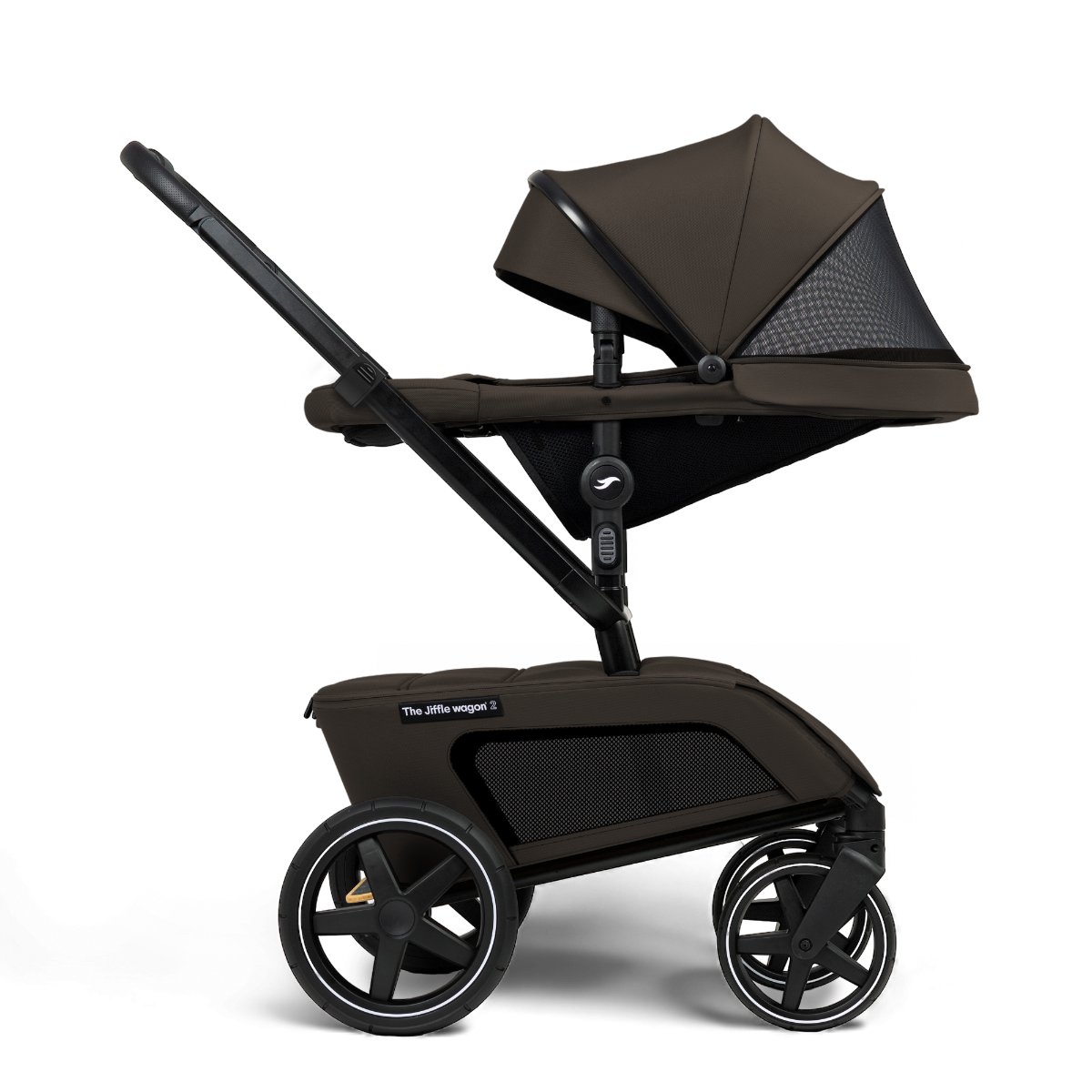 Kinderwagen The Jiffle Wagon 2+ Plus Oak Total Package Deal incl. Autostoel, Base, Kinderstoel & Co-sleeper null_7