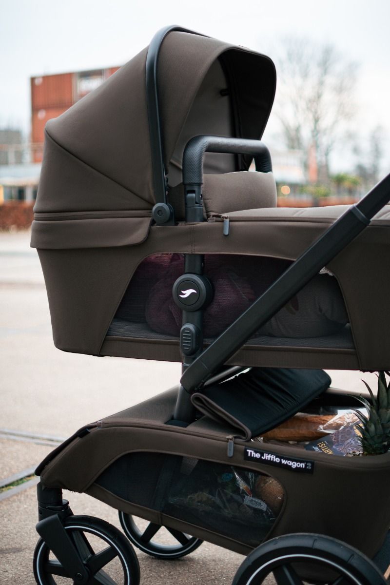 Kinderwagen The Jiffle Wagon 2+ Plus Oak + Autostoel Cloud G3, Base, Adapterset & Bolderkar- en Duozitje null_14